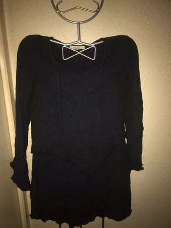 Haut tunique noir effet froissé