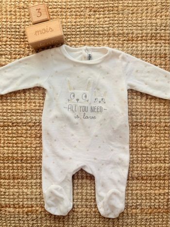 Pyjama velours Gemo 3mois / 60cm