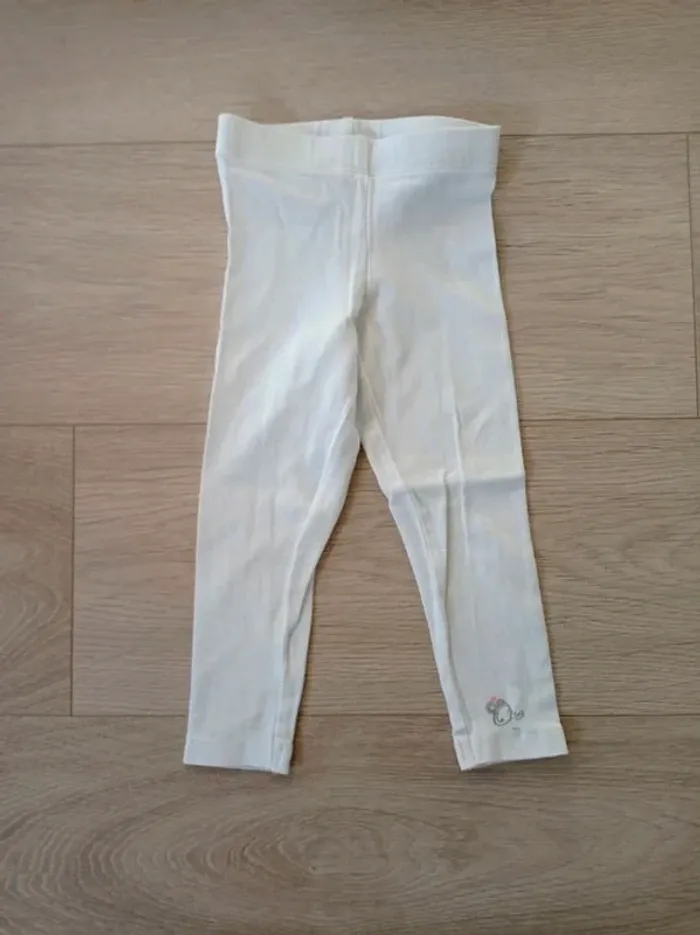 Legging blanc fille Orchestra 3 ans