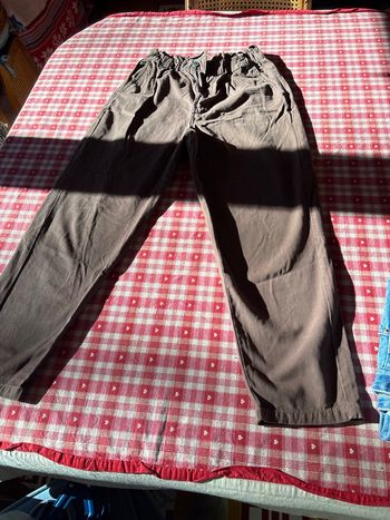 Pantalon marron large