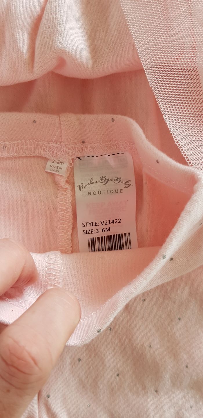 Tenue 6 mois fille robe et legging - photo numéro 4