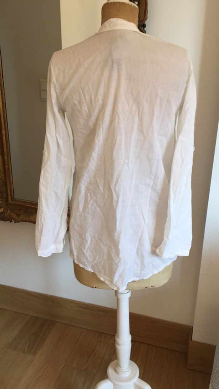 Chemise coton taille S blanche vintage - photo numéro 2