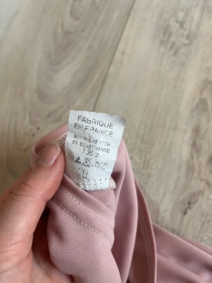Haut rose poudrée fabriqué en France taille unique - photo numéro 4