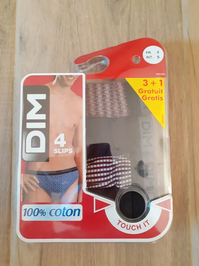 NEUF - 4 Slips homme - DIM - taille S
