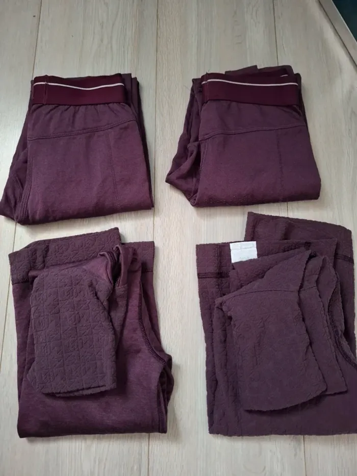 Lot de 2 ensembles de sous vêtements de ski Wedze violet 9 ans