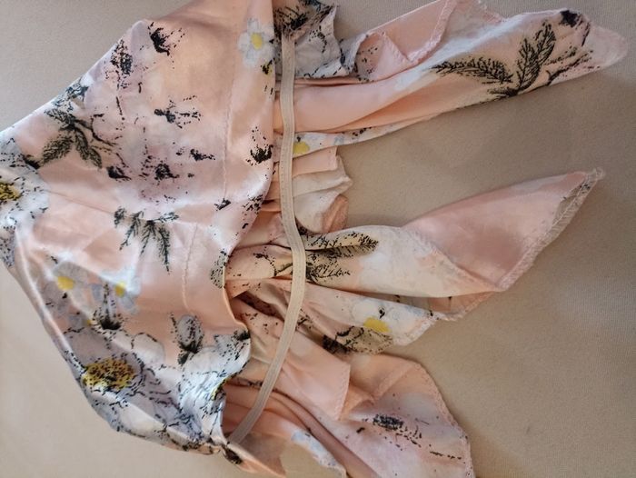 Bonnet de Nuit Satiné Pêche Fleuri - Protège & Sublime vos Cheveux ! - photo numéro 2