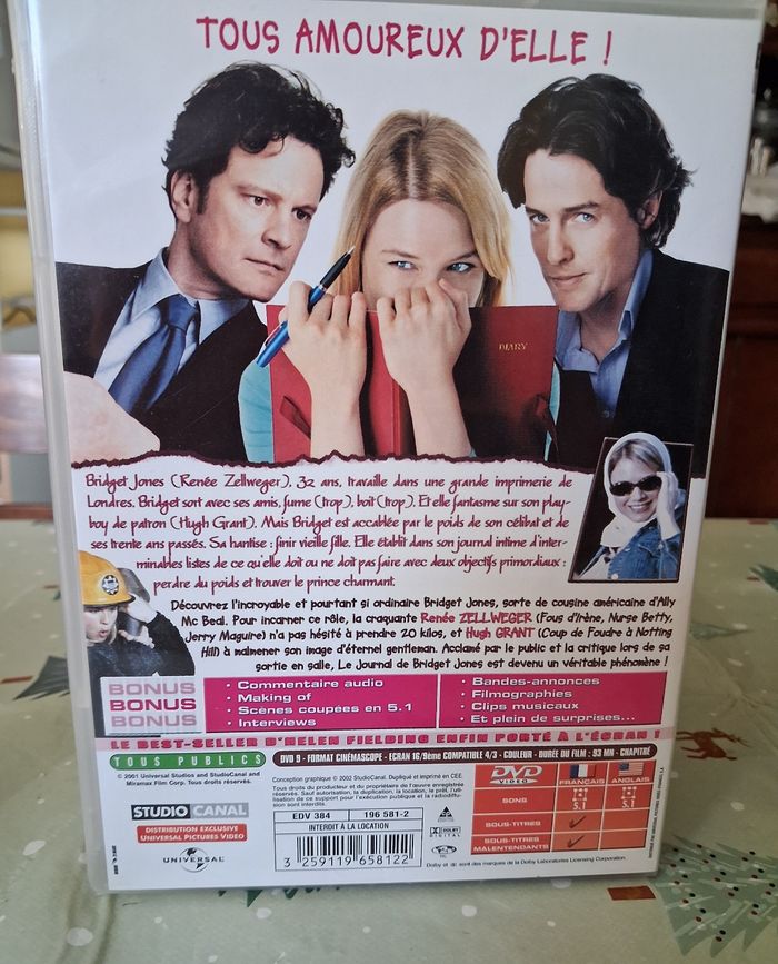 DVD | " Le Journal De Bridget Jones " avec Renée Zellweger 🌸🎄 - photo numéro 3