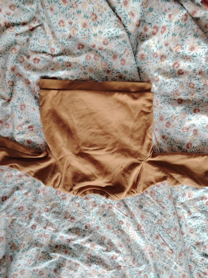 Pull marron avec chien en relief taille 3 ans - photo numéro 3