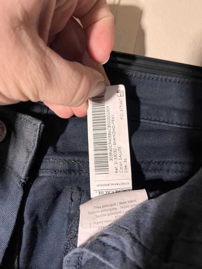 Jeans enduit simili cuir cache cache 36 - photo numéro 2