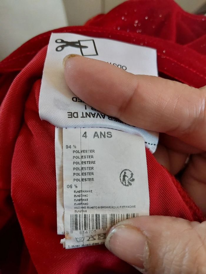 Robe sans manche rouge brillante Taille 4 ans - photo numéro 5