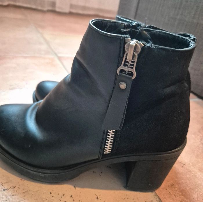 Bottines à talon femme noires