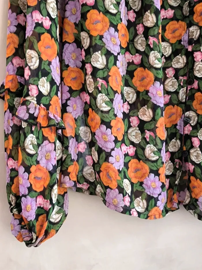 Blouse mousseline fleurie Mango 42 - photo numéro 3