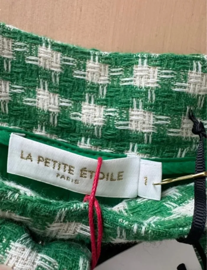 Short carreaux tweed vintage neuf S - photo numéro 4