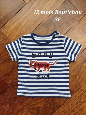 T-shirt coton bio 12 mois