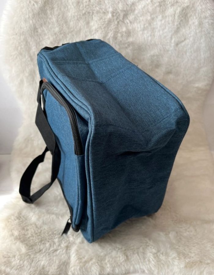 Sac rangement scrapbooking 28 x 28 x 12 cm bleu, Blue jeans - photo numéro 6