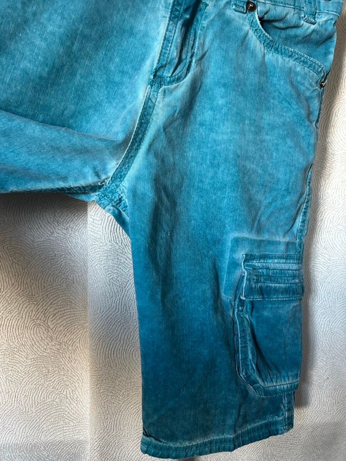 Short cargo bleu vert délavé 8 ans Orchestra - photo numéro 5