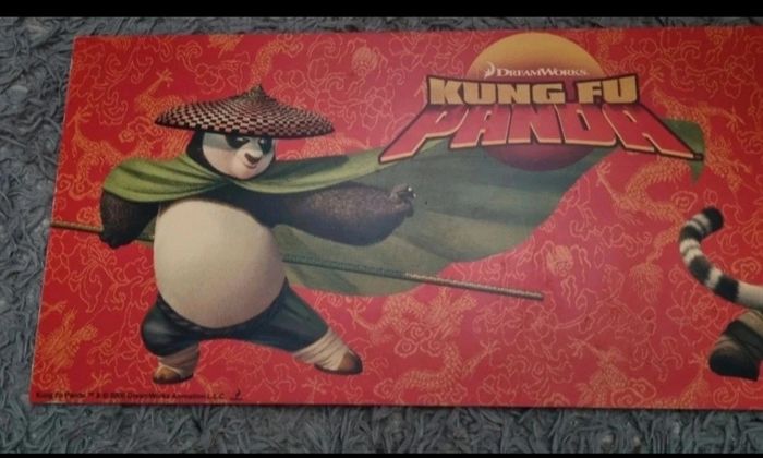 Grand tableau Kung fu panda (po et tigresse fond rouge) - photo numéro 2
