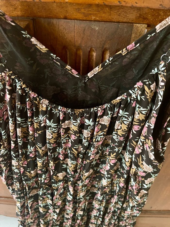 Robe imprimé fleurs bretelle - photo numéro 2
