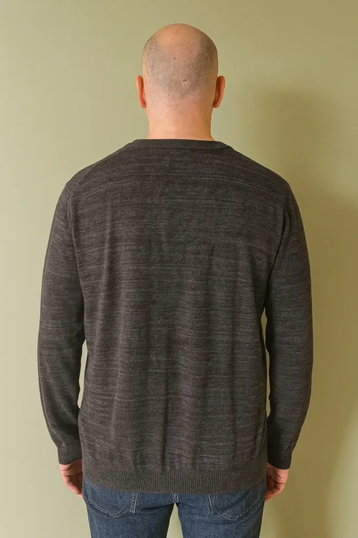 Pull Esprit col tunisien boutonné - Taille M - Gris foncé - photo numéro 2