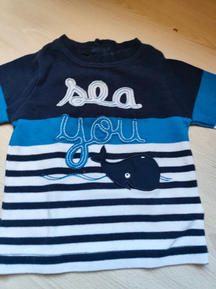 Tee shirt 3 mois baleine - photo numéro 2
