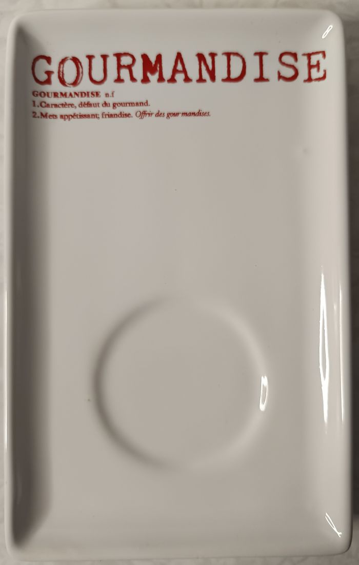 Lot Neuf 4 tasses café crème Maisons du monde avec 4 soucoupes rectangle - photo numéro 3