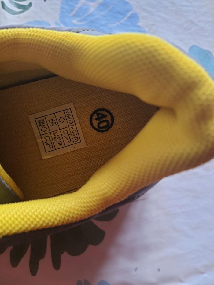 Basket fille gris jaune - photo numéro 3