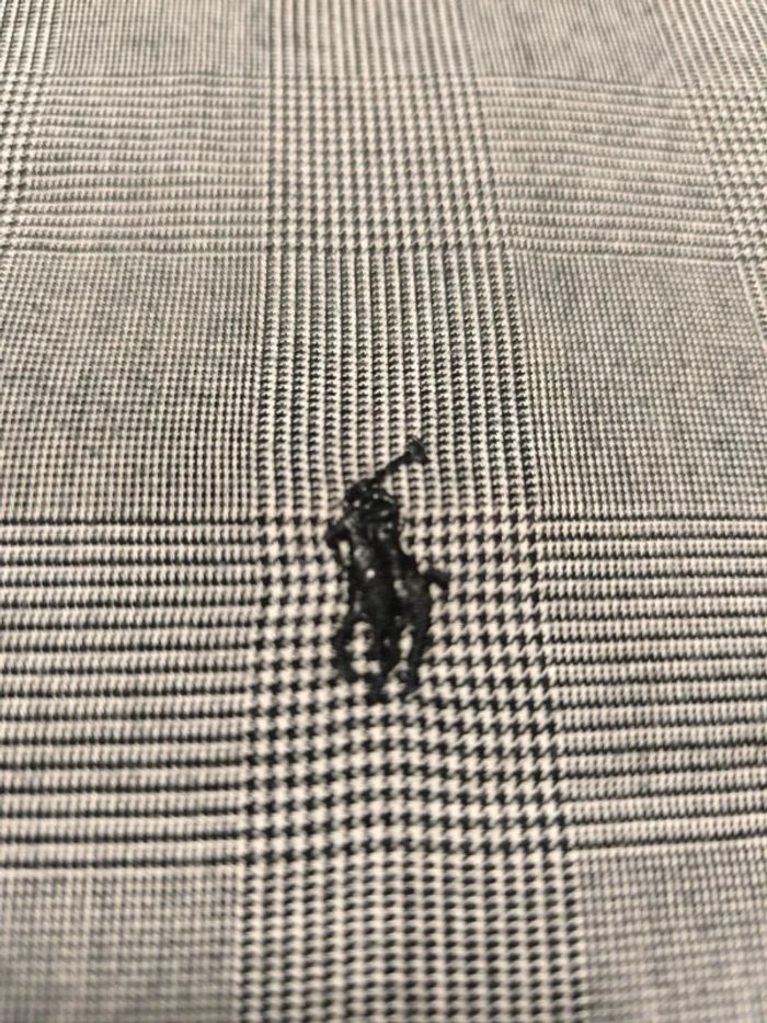Chemise à carreaux - Ralph Lauren - Mc Meel - Logo brodé noir - Noir, blanc - Taille XL - photo numéro 7
