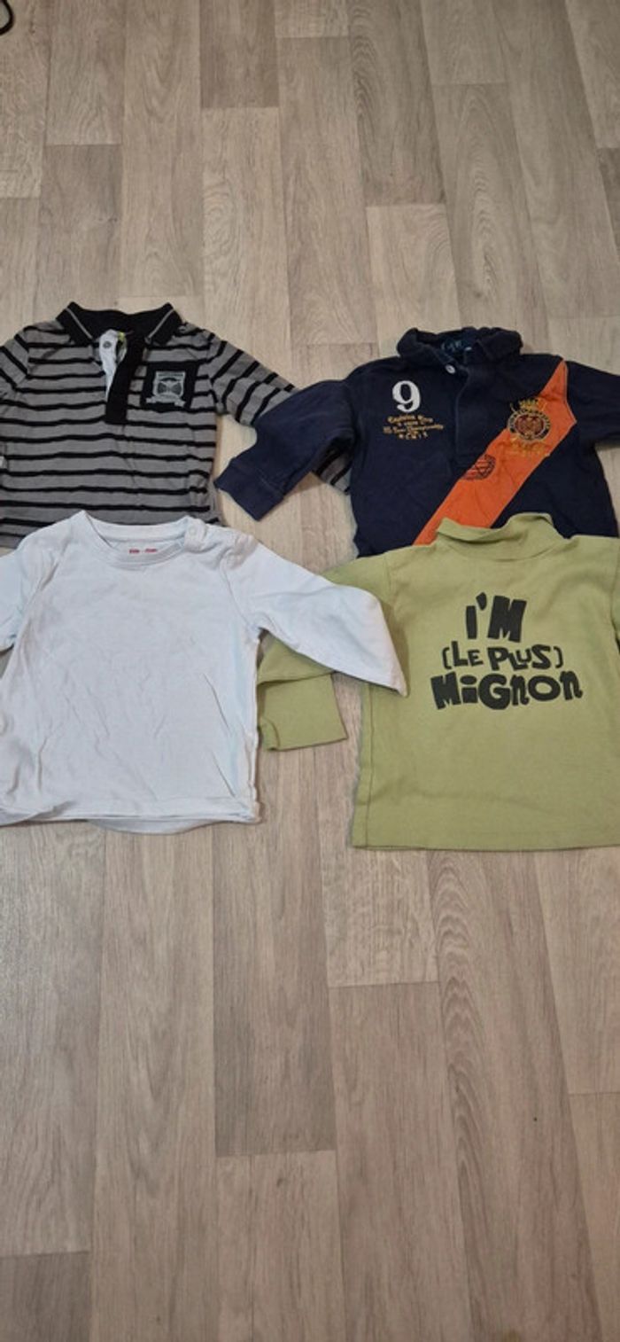 Lot de 4 hauts manches longues - 18 mois