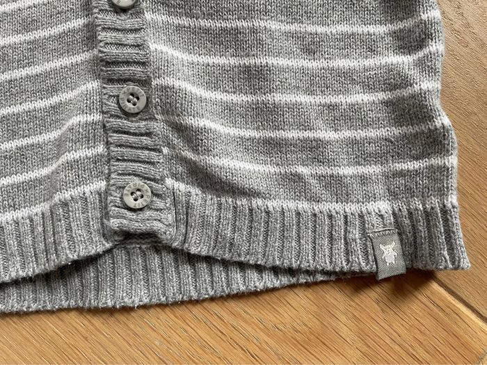 Gilet rayé col V - Canari baby - 3mois - photo numéro 3