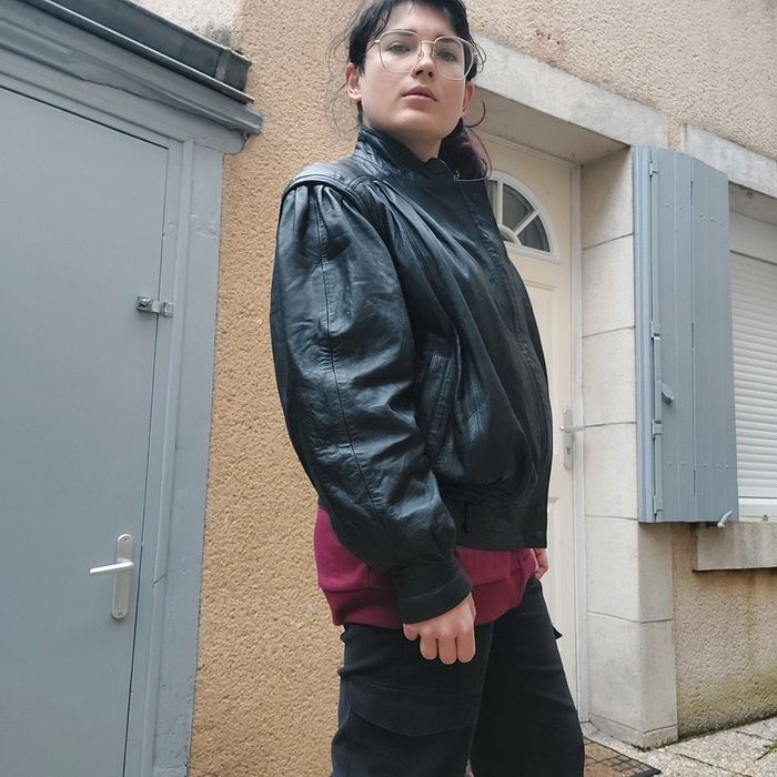 Magnifique veste 80s cuir véritable 38 - photo numéro 5