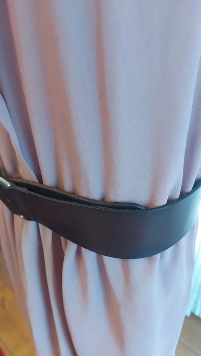 Ceinture en cuir Marron made in Italy 85cm - photo numéro 6