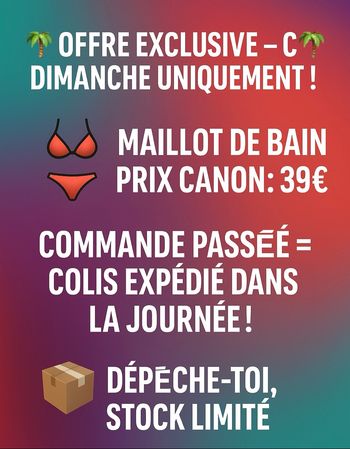 Offre promo maillot de bain
