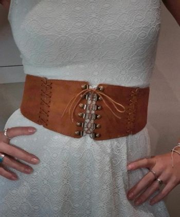 A36 ceinture gaine corset vintage rétro ajustable marron