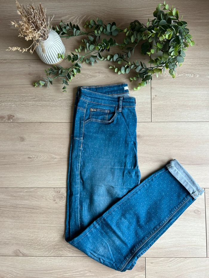 Jean à pois Camaïeu taille 36