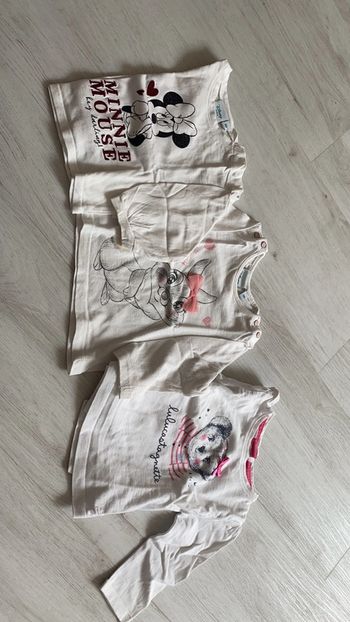 Lot 3 t shirt 6 mois
