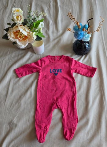 Kiabi Pyjama Dors-bien Coton Rose LOVE Neuf sans étiquette 1 mois