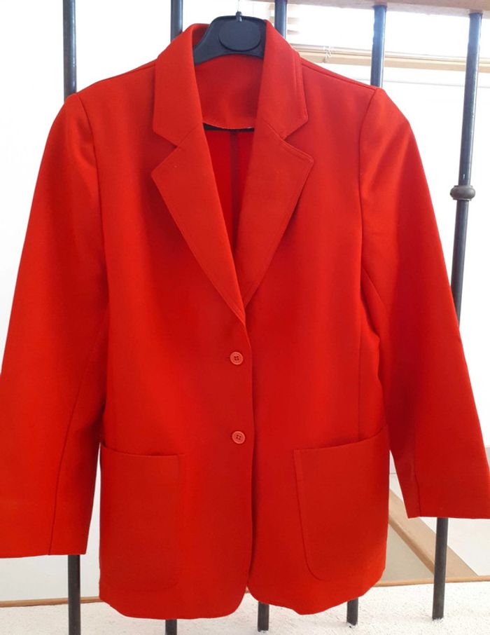 Blazer d'été rouge - Taille S - photo numéro 2