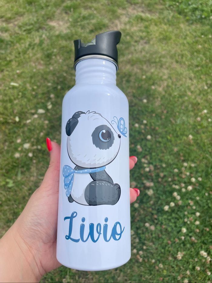 Gourde paille 600ml enfant personnalisé