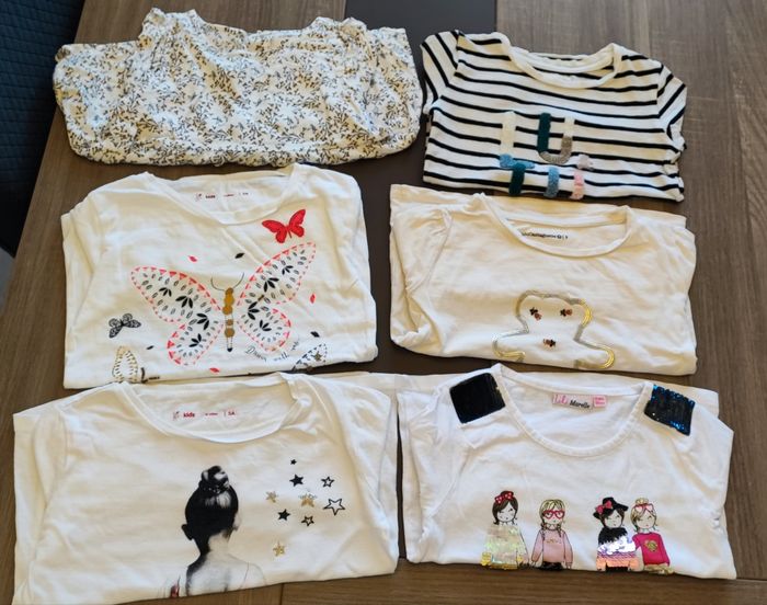 Lot de 6 Tshirt manche longue fille 5 ans 🦋