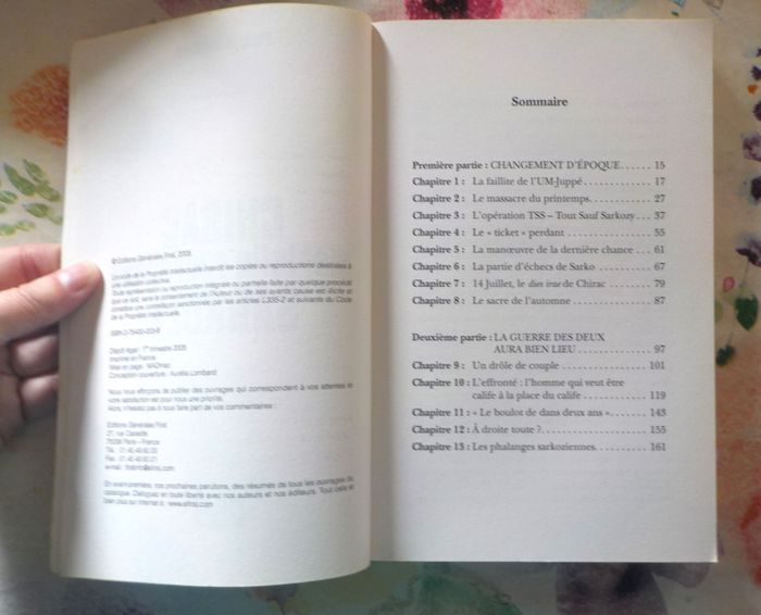 CHIRAC SARKOZY MORTELLE RANDONNEE par Philippe REINHARD Ed. First - photo numéro 6