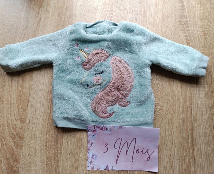 Pull licorne 3 mois fille