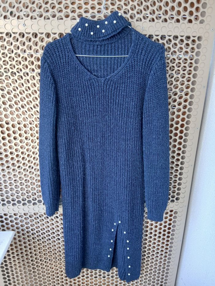 Robe pull bleu marine
