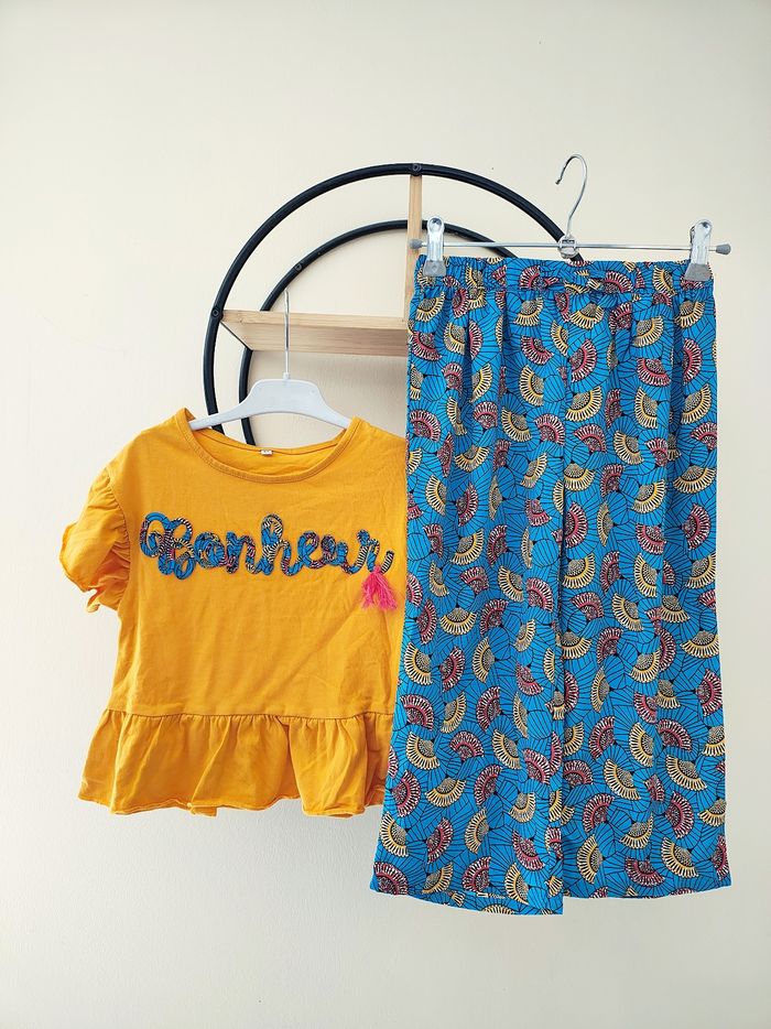5 6 ans ensemble été teeshirt 6a et pantalon fluide léger 5a n