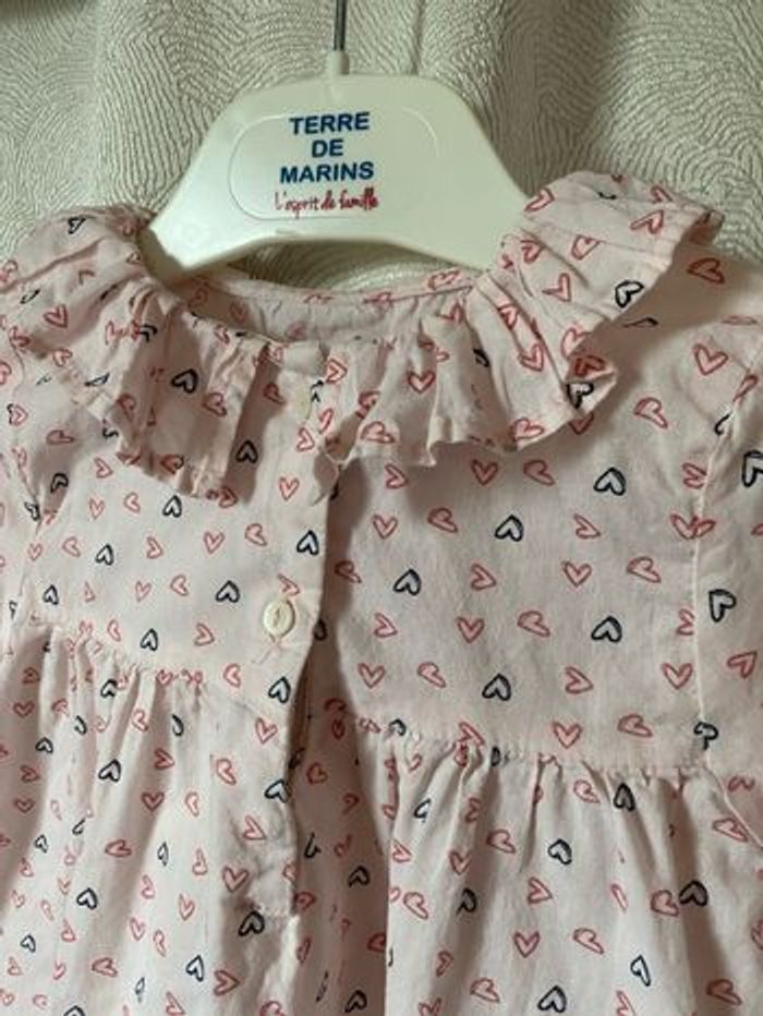Très jolie tunique rose à coeurs 2/3 ans 88-95 cm ZYbabygirl