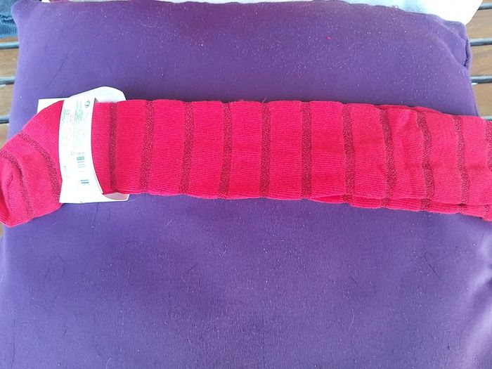 Collant bébé fille rouge brillant - photo numéro 2