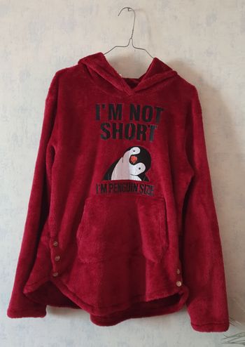 Sweat polaire rouge tout doux – L