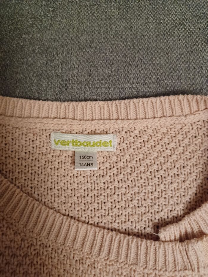 Gilet zippé rose vertbaudet taille 14 ans - photo numéro 4