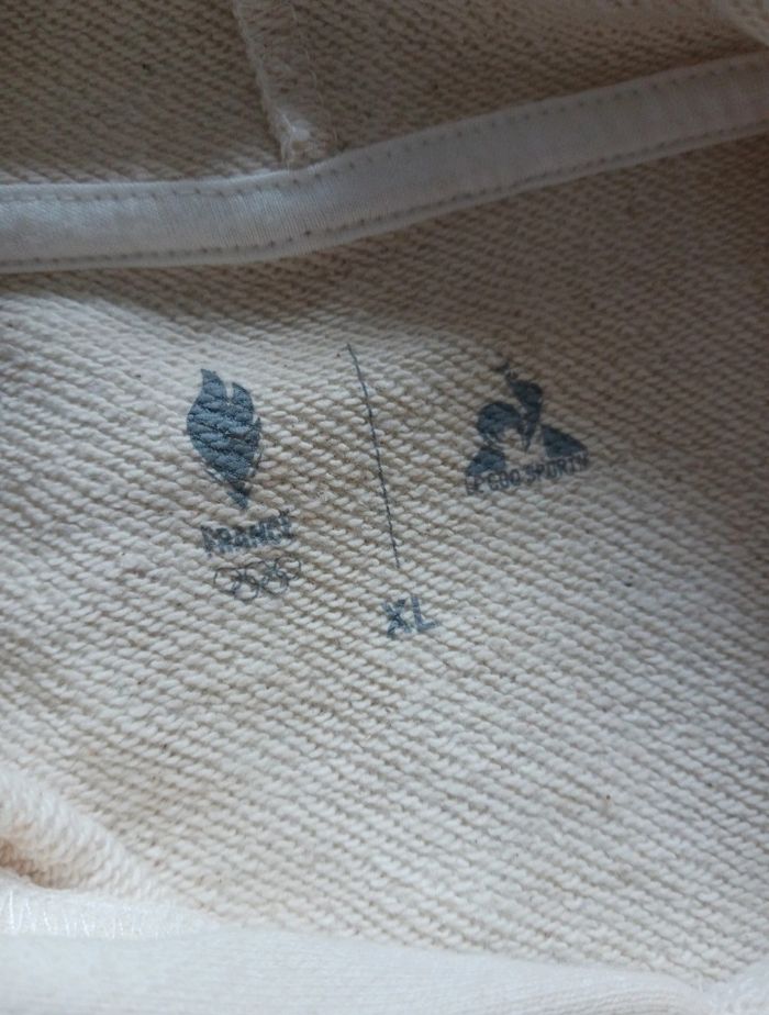 Sweat France blanc écru à capuche Le Coq Sportif édition Jeux Olympiques Paris 2024 taille XL - photo numéro 2