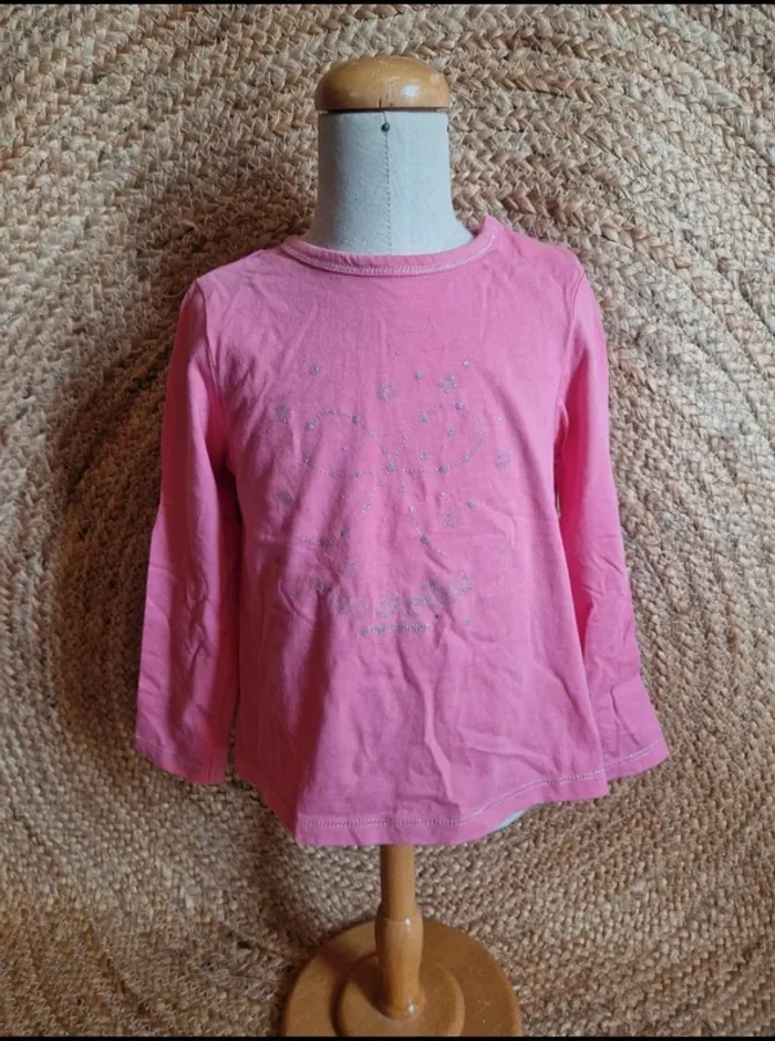 Lot de 3 hauts à manches longues rose fille okaïdi et sergent major 3 ans 98cm - photo numéro 11