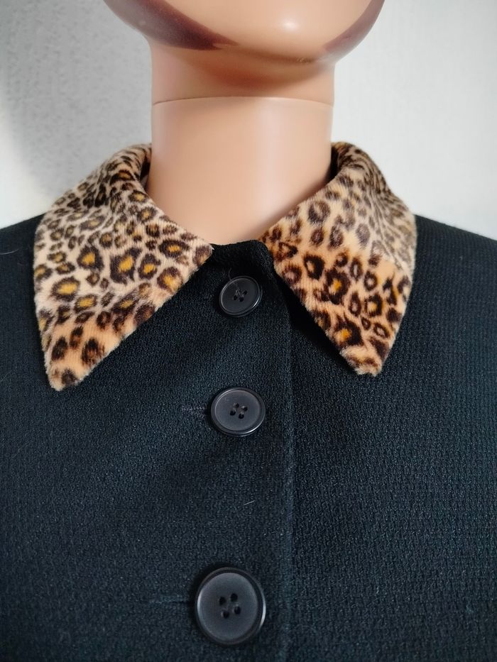 Veste cintrée vintage Y2K col léopard XS V*58 - photo numéro 4